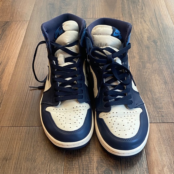 2019 Air Jordan Retro High  OG obsidian  Tops in Blue and Black - Picture 3 of 16